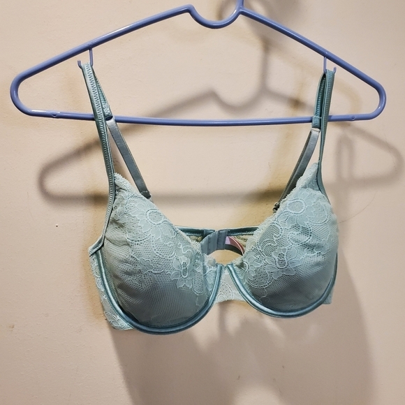 VICTORIA'S SECRET lace Bra green bra size 36D - Picture 2 of 10